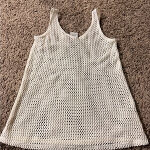 Art Class Cream Mesh Tank Top
